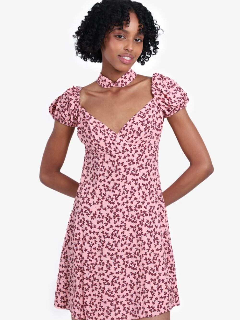 Alexis Pink Floral Print Midi Dress - Picture 8 of 8